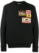 Dsquared2 Embroidered Logo Patch Sweatshirt - Black