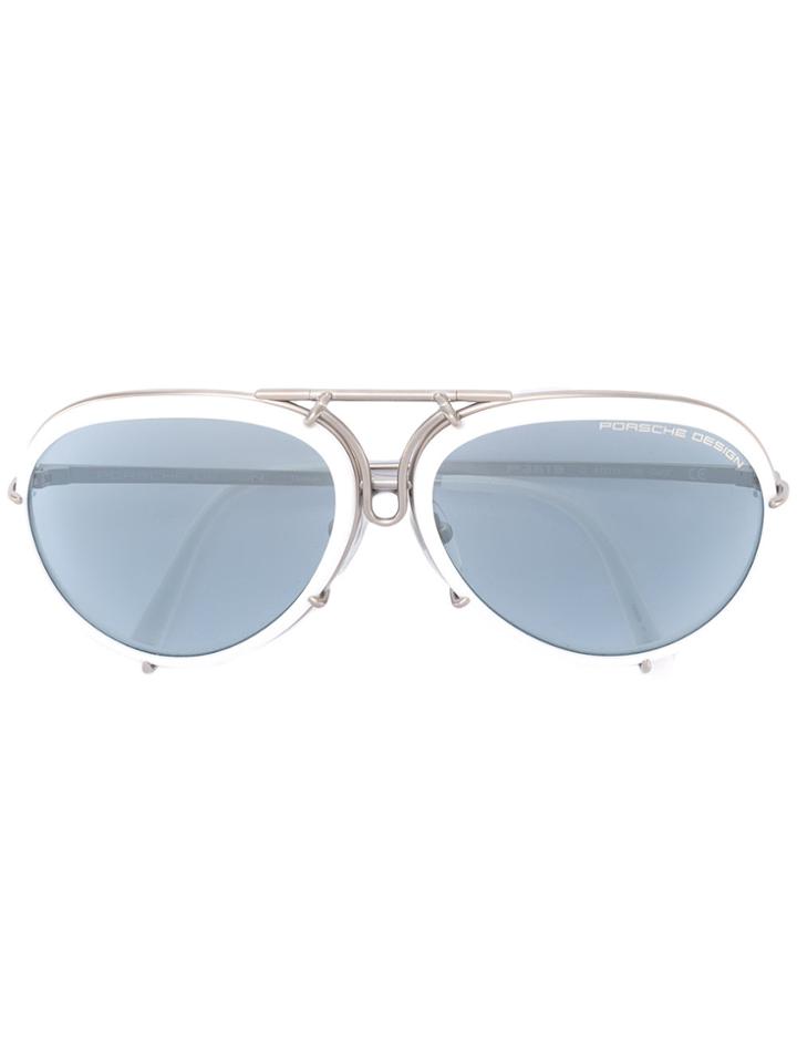 Porsche Design Round Frame Sunglasses - White