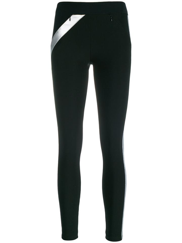 Paco Rabanne Side Stripe Leggings - Black