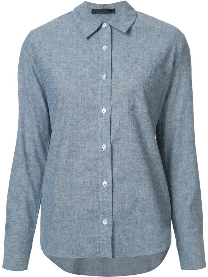 Jenni Kayne Classic Shirt, Size: Medium, Blue, Cotton