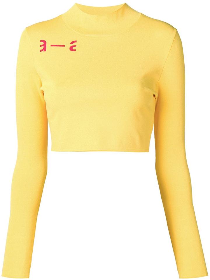 Artica Arbox Cropped Long-sleeved Tee - Yellow