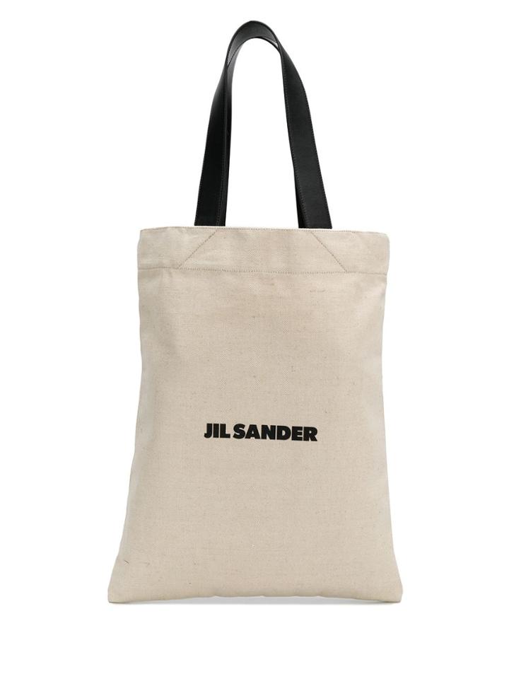 Jil Sander Logo Tote Bag - Neutrals
