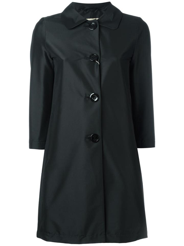 Herno Three-quarters Sleeve Coat, Women's, Size: 38, Black, Polyester/polyamide/spandex/elastane
