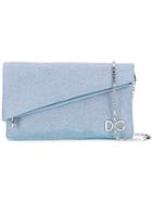 Dolce & Gabbana Foldover Logo Clutch Bag - Blue