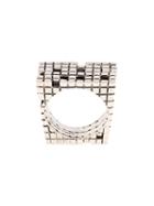 John Brevard 'metatron' Tapered 4 Part Ring, Women's, Size: 7, Metallic