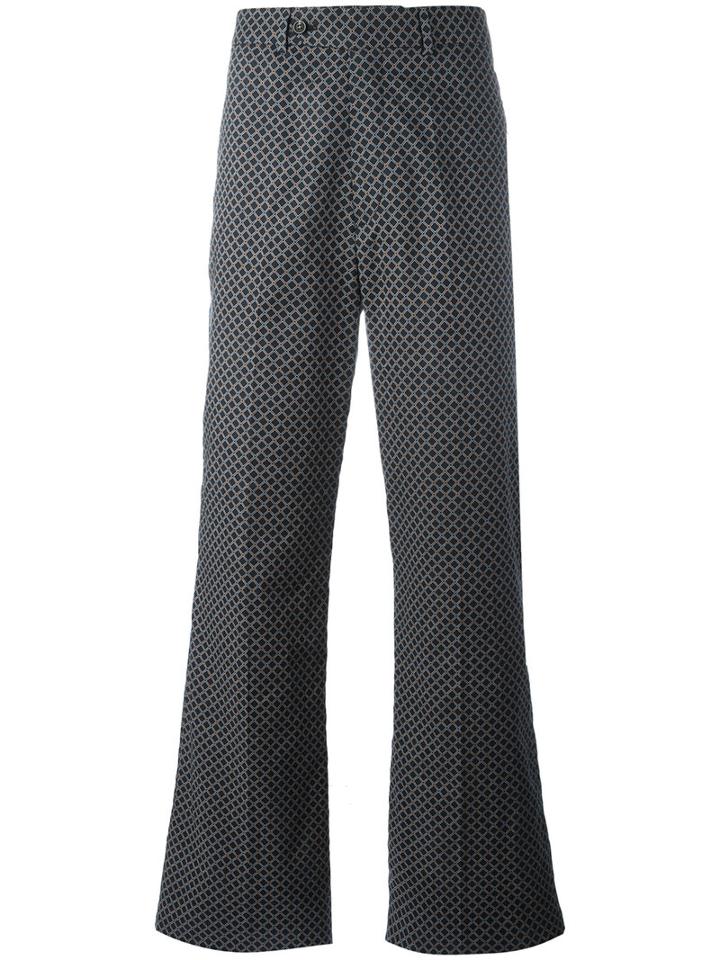 Di Liborio Flared Wide-leg Trousers, Men's, Size: 50, Blue, Cotton