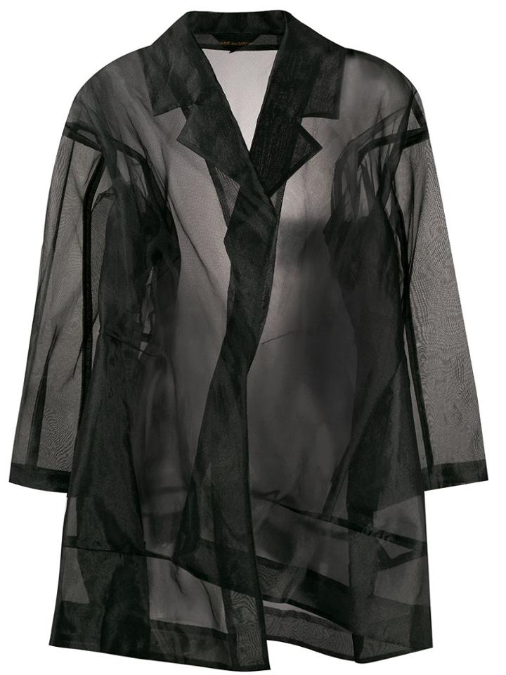 Comme Des Garçons Pre-owned 1997 Sheer Oversized Coat - Black