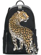 Dolce & Gabbana Leopard Appliqué Backpack - Black