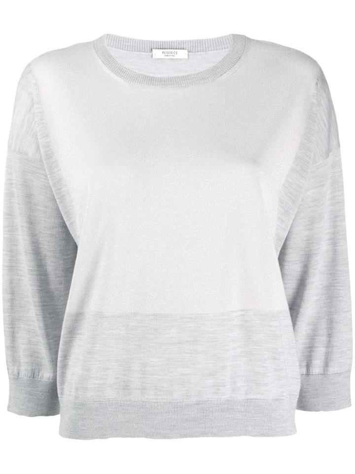 Peserico Classic Slim-fit Sweater - Grey