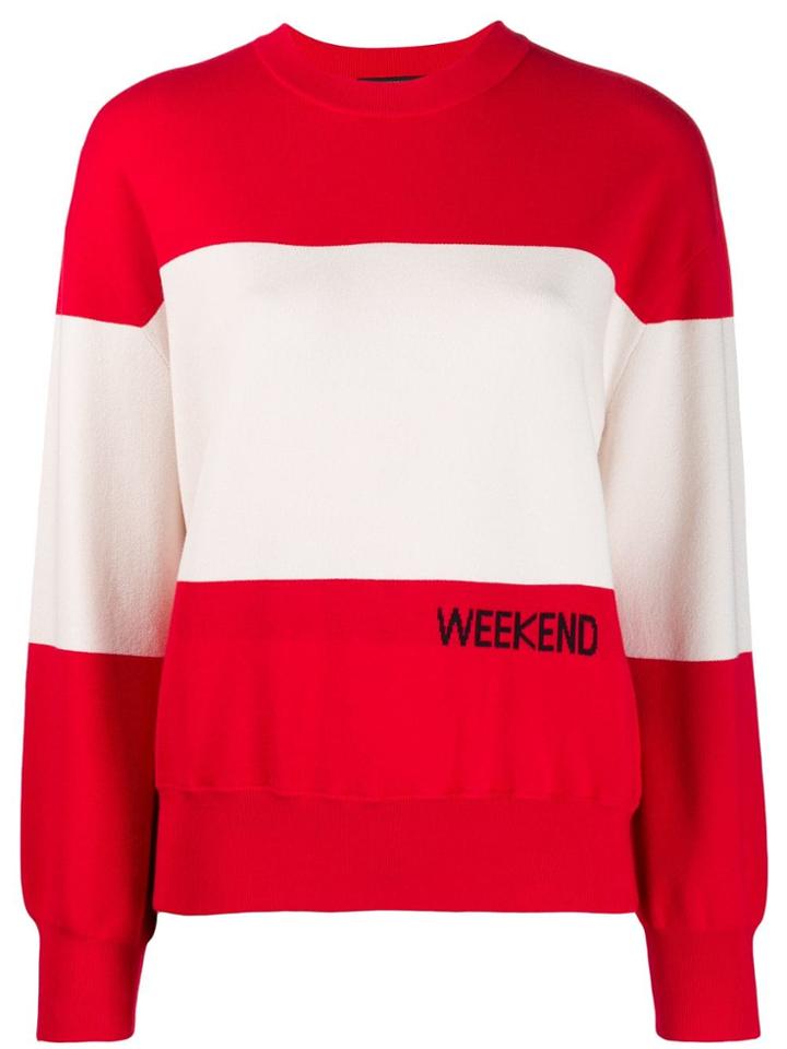 Weekend Max Mara Striped Jumper - Red