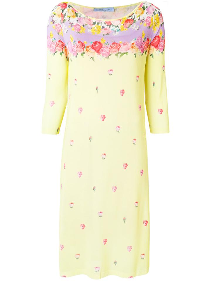 Blumarine Floral Print Dress - Yellow & Orange