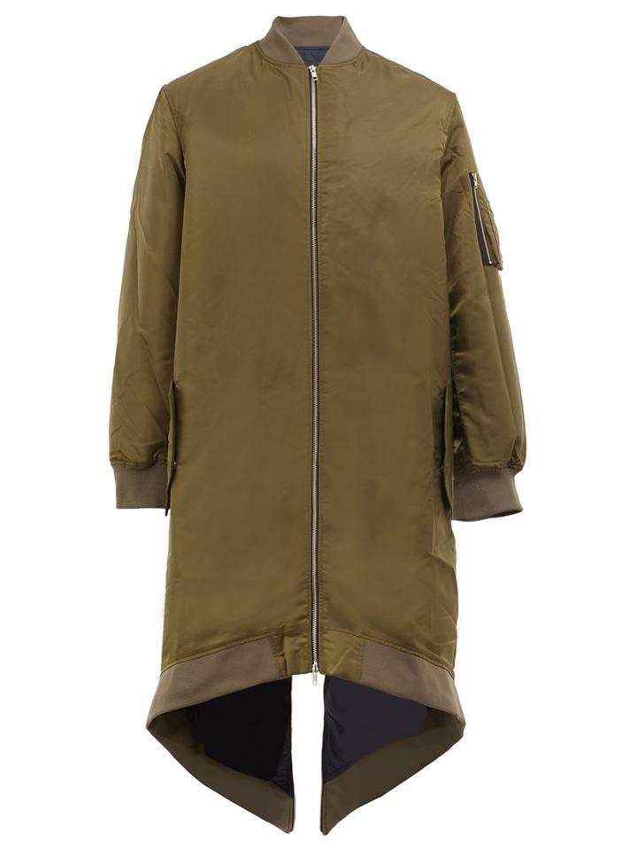 Moohong Zip Up Low Back Raincoat, Men's, Size: 48, Green, Nylon