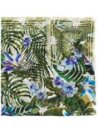 Marc Cain Floral Print Scarf - Green