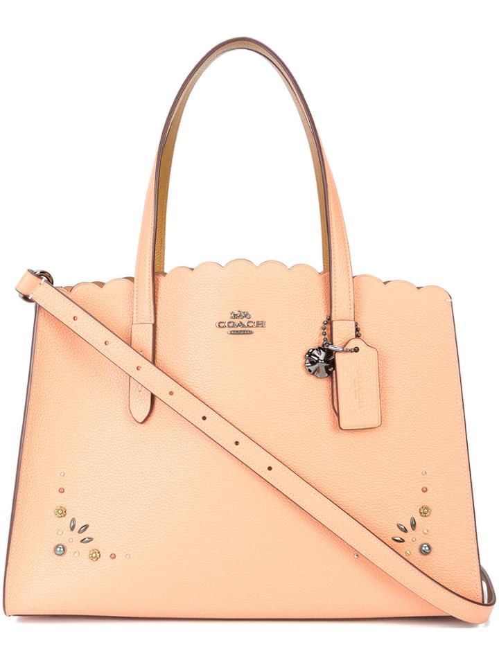 Coach Prairie Rivets Charlie Carryall Tote - Pink & Purple