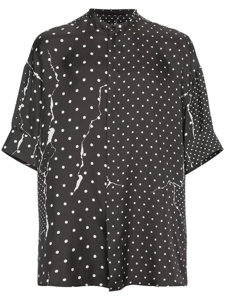Haider Ackermann Silk Polka Dot Shirt - Black