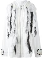 Faith Connexion Ruffled Tule Cardi-coat, Women's, Size: Xs, White, Cotton/silk/polyamide/acrylic