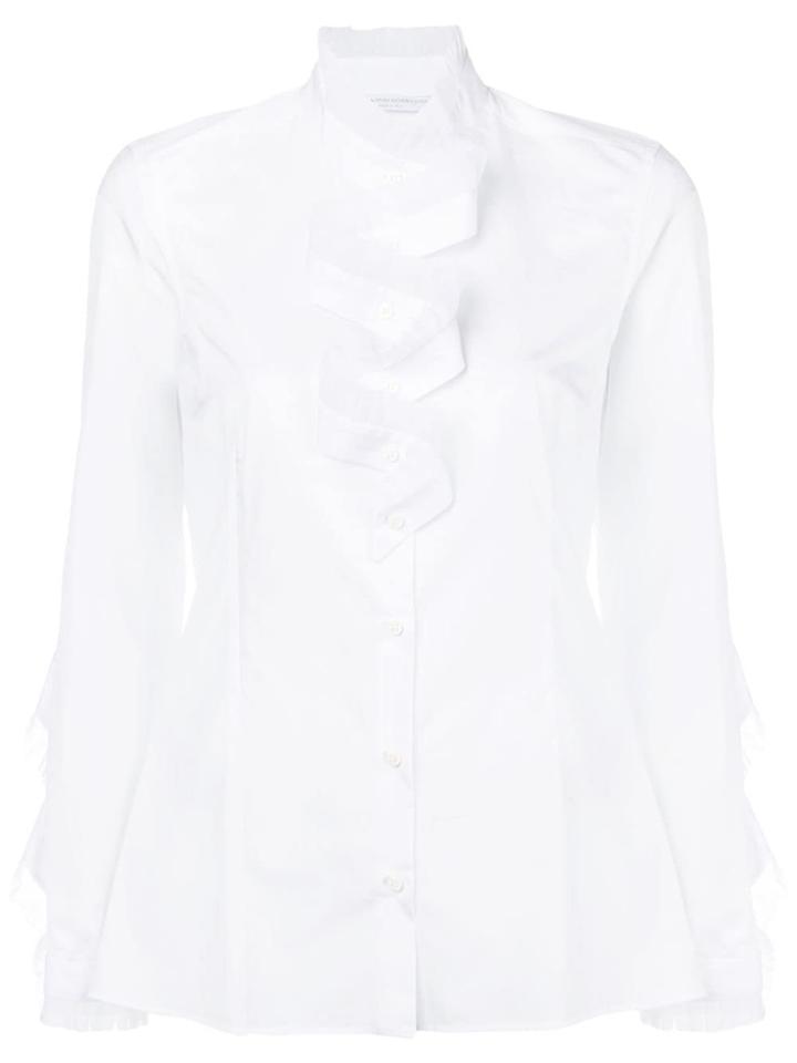 Ermanno Scervino Ruffle-trim Long-sleeve Shirt - White