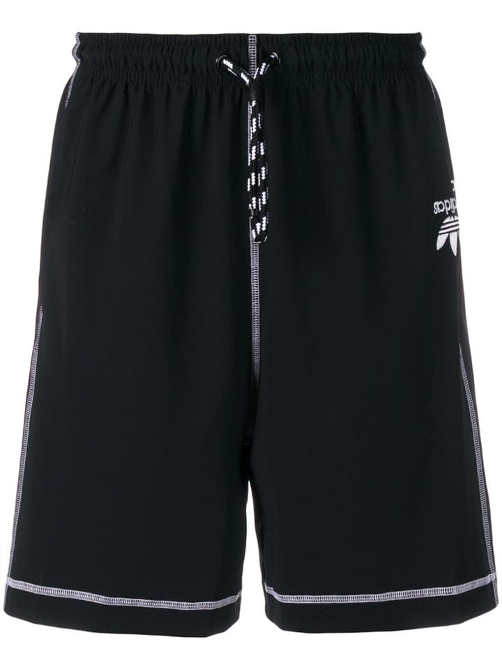Adidas Originals By Alexander Wang Logo Track Shorts - Black