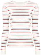 Frame Striped Longsleeved T-shirt - White
