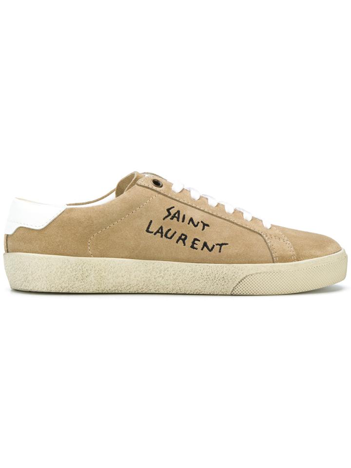 Saint Laurent Sl/06 Court Classic Sneakers - Nude & Neutrals