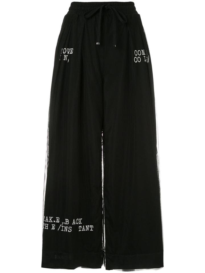 Maison Mihara Yasuhiro High-waist Wide Leg Trousers - Black