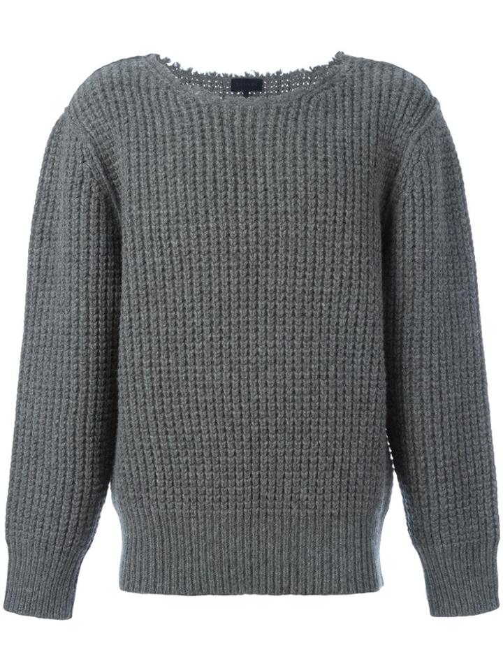 Lanvin Military Stitch Crew Neck - Grey