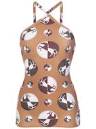 Adriana Degreas Printed Velvet Swimsuit - Multicolour