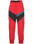 Facetasm Contrast Stripe Track Pants - Red