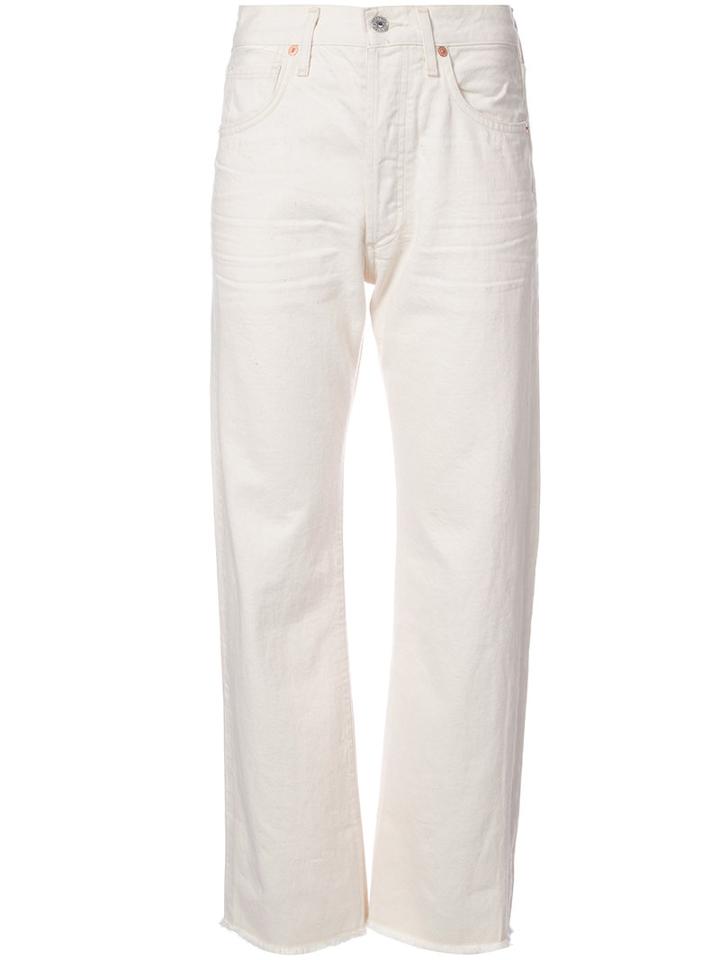 Citizens Of Humanity - Wide-leg Cropped Jeans - Women - Cotton - 27, White, Cotton
