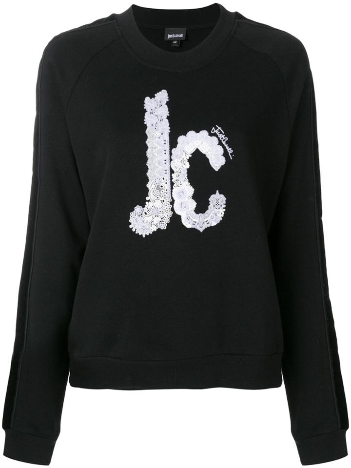 Just Cavalli Logo Monogram Sweater - Black