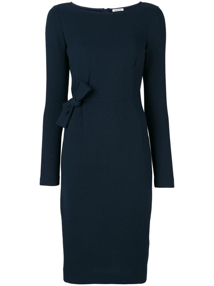 P.a.r.o.s.h. Bow Detail Midi Dress - Blue