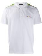 Versace Barroco Print Shoulder Detail Polo Shirt - White