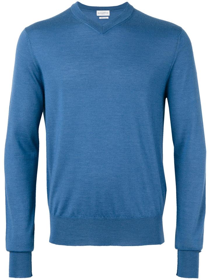 Ballantyne - V-neck Jumper - Men - Silk/cashmere - 58, Blue, Silk/cashmere