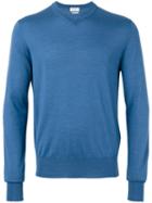 Ballantyne - V-neck Jumper - Men - Silk/cashmere - 58, Blue, Silk/cashmere