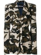 House Of Holland Camouflage Tailored Coat - Green