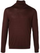 Kiton Roll Neck Sweater - Red