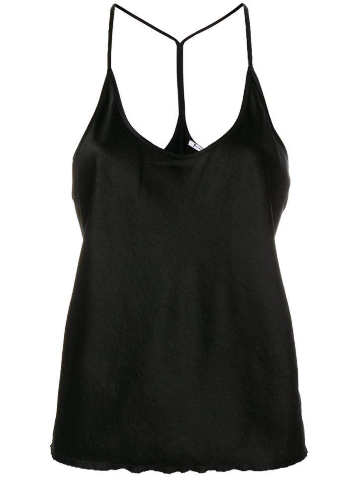 T By Alexander Wang Satin Tank Top - Black