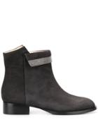 Fabiana Filippi Embellished Ankle Boots - Grey