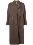 Boboutic Long Single Breasted Coat - Brown