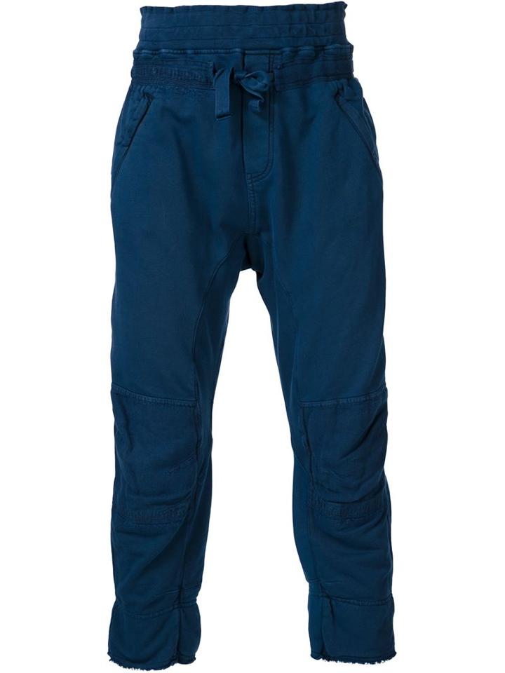 Haider Ackermann Drawstring Trousers, Men's, Size: Xs, Blue, Cotton/spandex/elastane/viscose