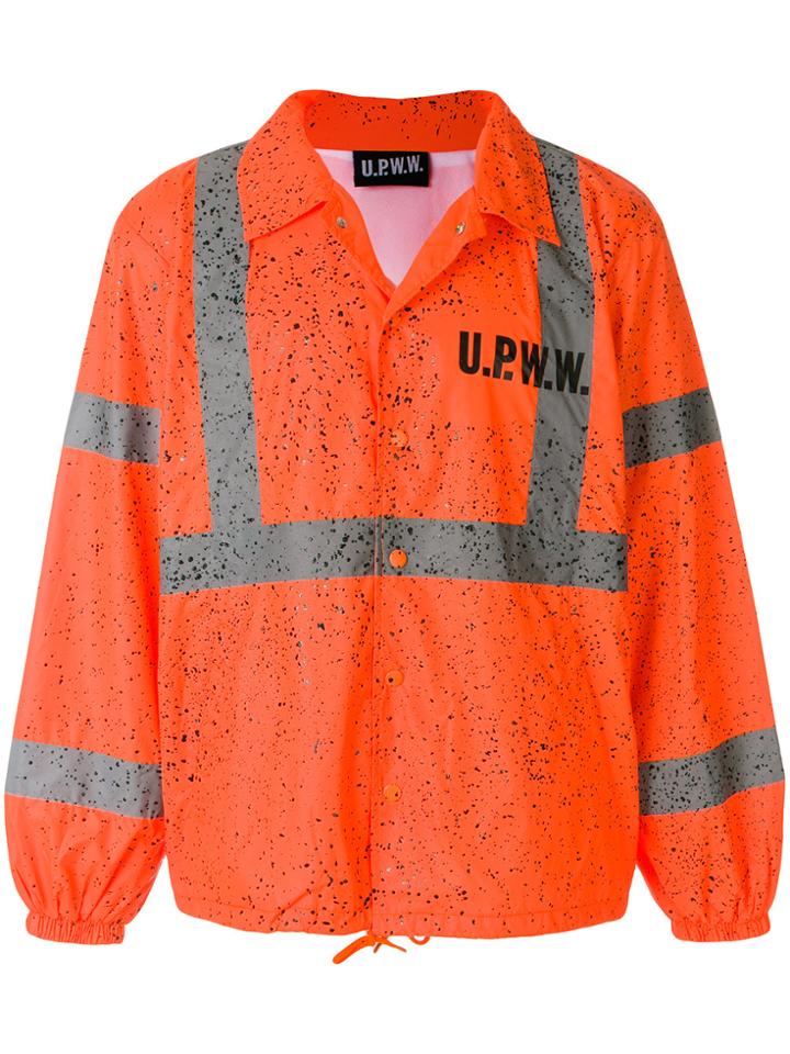 Utility Pro Hi Vis Printed Lightweight Jacket - Yellow & Orange