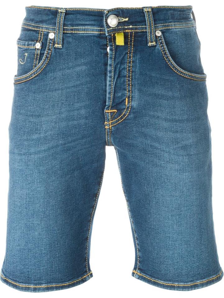 Jacob Cohen Slim Fit Denim Shorts, Men's, Size: 35, Blue, Cotton/spandex/elastane