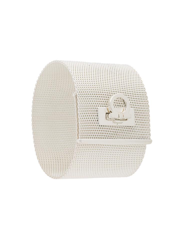 Salvatore Ferragamo Gancio Cuff Bracelet - Metallic
