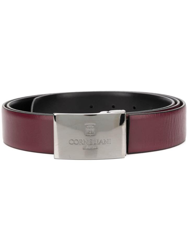 Corneliani Engraved Buckle Belt - Red