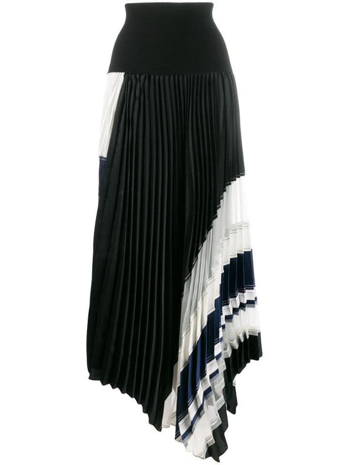 3.1 Phillip Lim Knitted Waistband Pleated Skirt - Black
