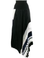 3.1 Phillip Lim Knitted Waistband Pleated Skirt - Black