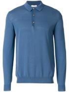 Boglioli Knitted Polo Shirt - Blue