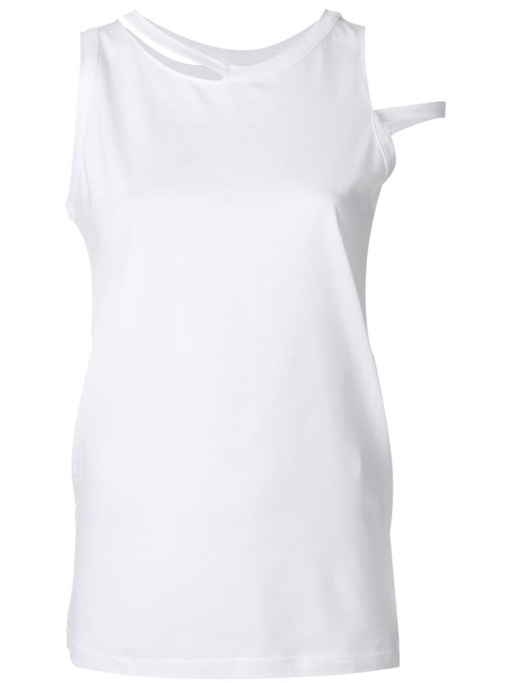 Maison Margiela Cut-detail Tank Top - White