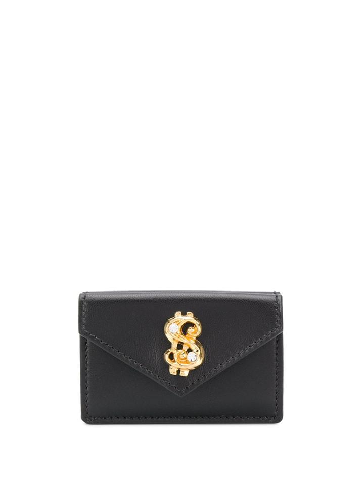 Moschino Dollar Sign Motif Plaque Purse - 1555