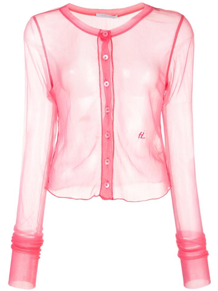 Helmut Lang Sheer Button Shirt - Pink